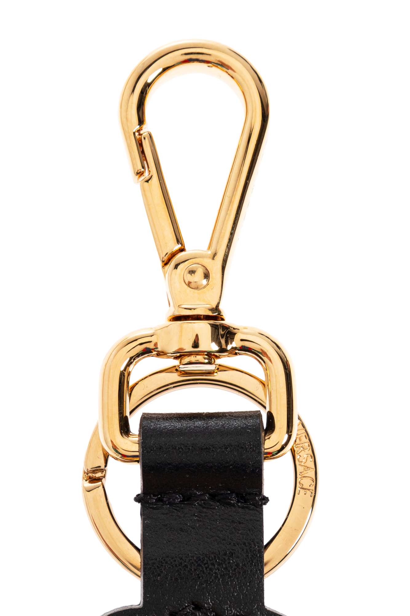 希少✨VERSACE Medusa Leather l Keychain Buy Versace Black La Medusa Charm Keychain in Leather For